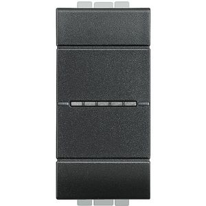 Kruisschakelaar axiaal 1 module antraciet Livinglight