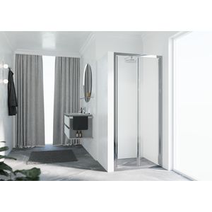 Vouwdeur LUNS 600-660x1950mm chroom lunes 2.0 motief