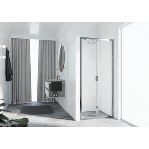 Draaideur 2-delig LUNB 1020-1080x1950mm chroom lunes2.0