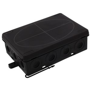 Kabeldoos kunststof, IP55, 86x125x41mm kleur zwart (KA016BK) VVE=10