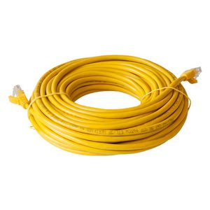 Patchkabel / netwerkkabel CAT5e UTP PVC molded geel 15meter