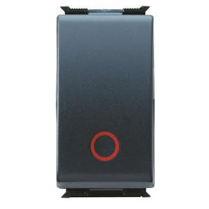 DRUKKNOP 1P 250 Vac-NC 16 A-ALGEMEEN-SYMBOOL: 0-1 MODULE-PLA
