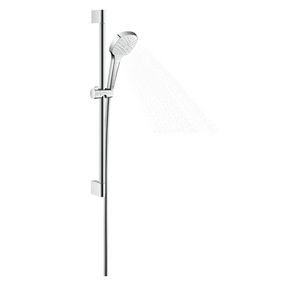 Cr. Select E Vario Eco. glijstangset 650mm wit/chroom met slang