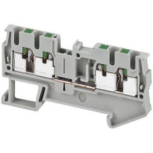 Doorvoerklem 2,5mm² 24A Enkel niveau Push-in Grijs VVE=50