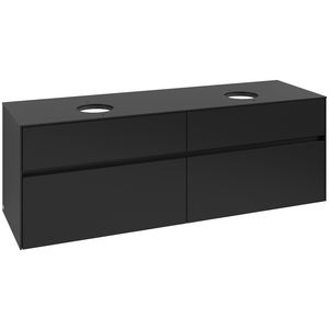 Wastafelonderkast Collaro 1600x548x500mm Volcano Black C052B0VL