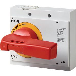 Draaibediening schakelaar incl. knop NZM3-XDVR rood/geel