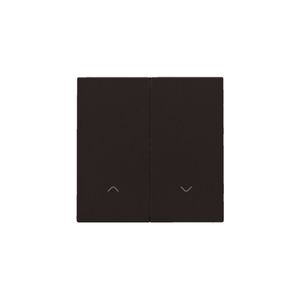 Afwerkingsset dubbele elektr. rolluikschakelaar dark brown