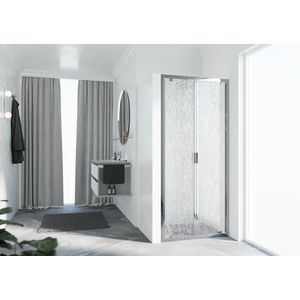 Draaideur 2-delig LUNB 1020-1080x1950mm chroom aqua