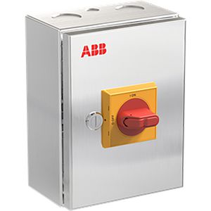 Onderhoudsschakelaar stainless steel, 40A, 3P, geel/rode ha OTR40GBA3M