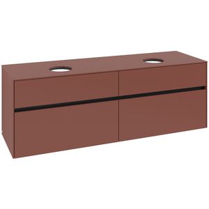 Wastafelonderkast Collaro 1600x548x500mm Wine Red C052B0AH