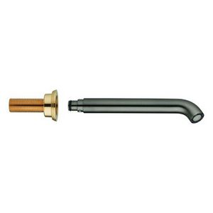 Wanduitloop hard graphite geborsteld 180mm