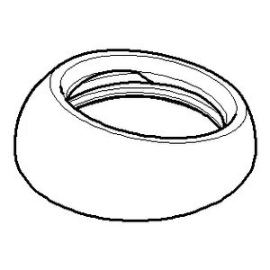 Kapje 36x12mm Dark Platinum gebors.