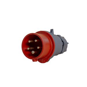 CEE-contactstop stekker 5-polig 16A IP44 rood