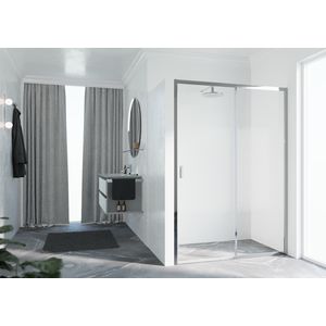 Schuifdeur LUN2PH LI 102-108 cm chroom lunes 2.0 motief