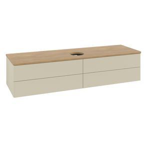 Wastafelonderkast Antao 1600x360x500mm S.Grey Matt Lacquer K25011HJ