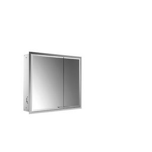 Led-spiegelkast Prestige2 inbouw 2 deuren (brede deur links) zonder Emco light system 815mm excl. montageframe