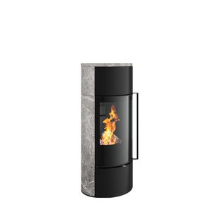 Vrijstaande haard Senso M H2O, speksteen, front nero