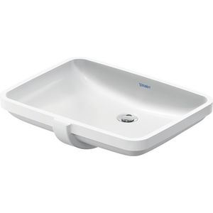 DURAVIT NO.1 #039555 inbouwwastafel 550mm wit zonder kraangat met overloop geslepen onderzijde