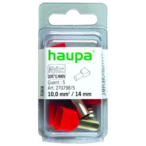 Zak a 5st. Adereindhuls Twin 10/14 rood