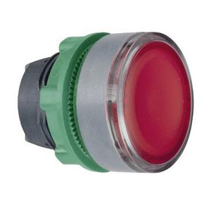 red flush illum pushbutton head for integRALLED cp grey