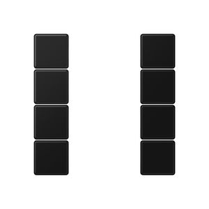 Tastafdekking F50 A/AS 4-voudig matzwart KNX/eNet