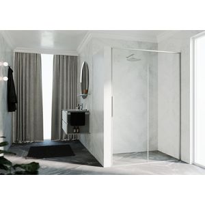 Schuifdeur in nis RIGA 2P links 1190-1220x2000mm helder glas profiel matchroom