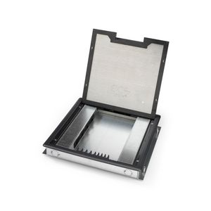 Vloerdoos VELOX 2.0 Type 32 4x GST + 8x RJ45 uitsparing deksel 4mm inlegdiepte met kunststof oplegrand