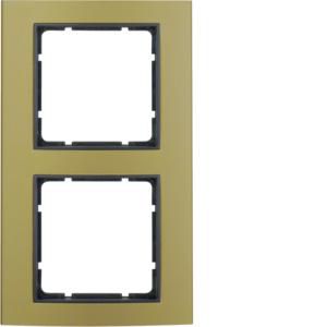 Afdekraam 2-v berker B.3 aluminium goud/antraciet mat