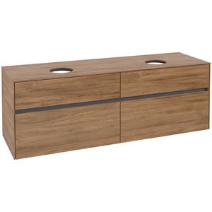 Wastafelonderkast Collaro 1600x548x500mm Oak Kansas C05200RH