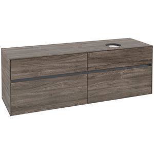 Wastafelonderkast Collaro 1600x548x500mm Stone Oak C05100RK