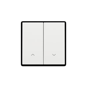 Afwerkingsset dubbele elektr. rolluikschakelaar white coat