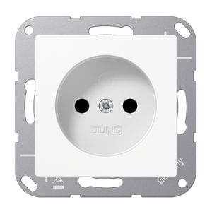 Wandcontactdoos alpine wit met ki.beveil. A(S)500 VVE=10