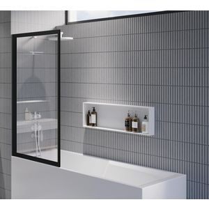 Badklapwand Lucid GD501 omkeerbaar 80x150cm zwart