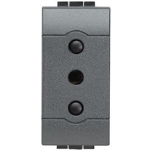 Wandcontactdoos 2P + a Italie Living-afst.19mm-1 module