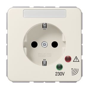 Wandcontactdoos wit met overspanningbeveil. CD500