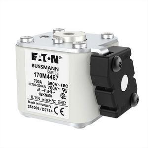 Zekering hoge snelheid 700A AC 690V 200kA 1 aR IEC UL VVE=3