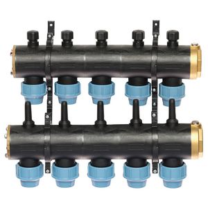 Brineverdeler 4430 2 "kunststof + PE-koppeling 40mm 5-groepen