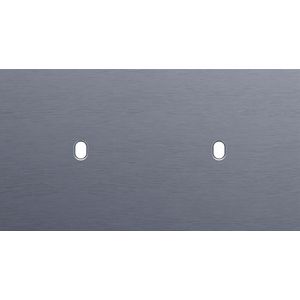 Tweevoudige afdekpl. horizontaal 71mm centerafstand twee enk