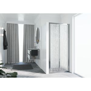 Vouwdeur LUNS 600-660x1950mm chroom aqua