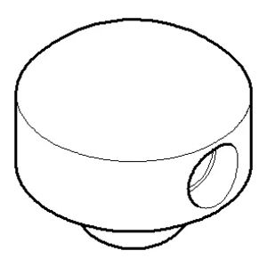 Houder voor toiletrolhouder 33x30mm Messing geb