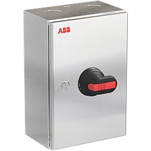 Onderhoudsschakelaar stainless steel, 63A, 6P, zwarte hendel OTR63GB6M