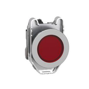 Verzonken signaallamp compleet Metaal Incl. led 230V AC Rood