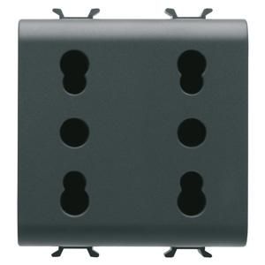 ITALIAANSE STANDAARD DUBBELE WCD 250 Vac-2X2P+ VVE=6