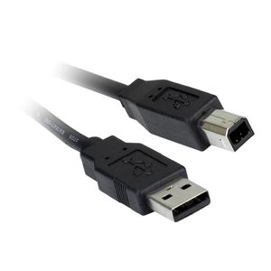 USB 2.0 kabel A male B male 1.8mtr. zwart