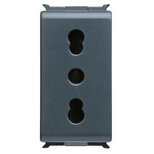 ITALIAANSE STANDAARD WANDCONTACTDOOS 250 Vac-2P+A 16 A DUBBE
