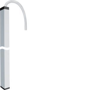 DAF, flexzuil dubbel, ecoline 80 mm, met slang 2 m, l=2 m, verkeerswit Hager