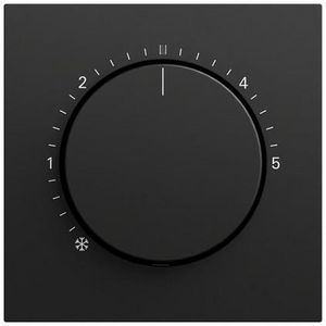Afdekking ruimtetemperatuurregelaar ctrl.l. System 70 zwart m(gel.)