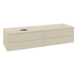 Wastafelonderkast Antao 1600x360x500mm S.Grey Matt Lacquer K26013HJ