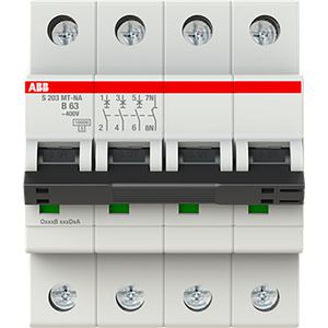 Installatieautomaat S200MT 3P+N B63 10kA Tractie