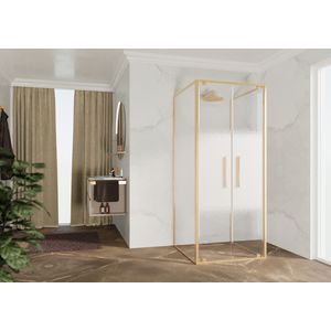 RIGA-2B draaideur 2-del. 660-690x2000mm Rose 1-motief brushed gold